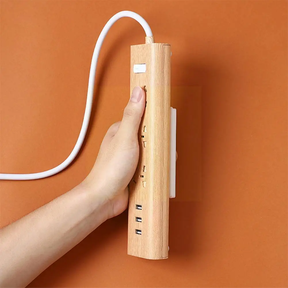 

Row Plug Retainer Self-adhesive Plug Strip Board No Panel Free Mount Organizer Wall Punchin Trace Dropping Patch Cable Wall G7Y1