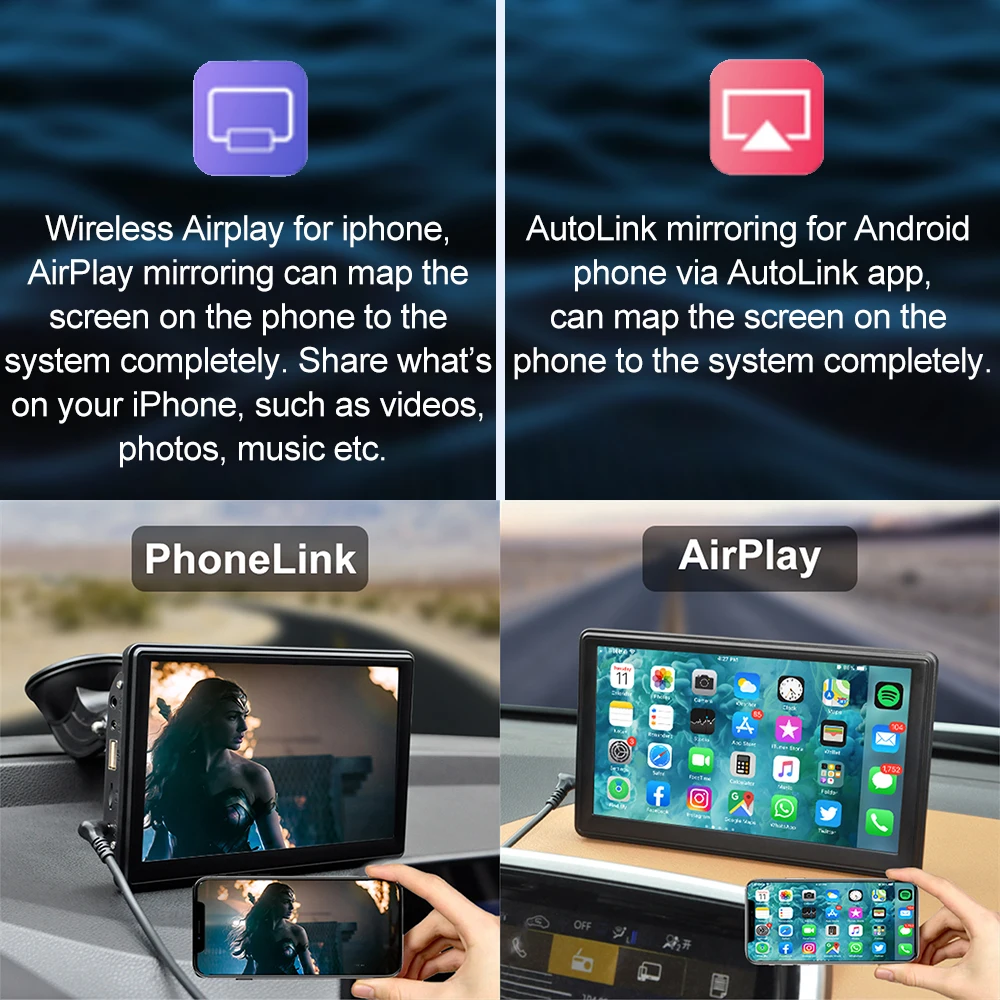 Портативный Автомобильный плеер CarPlay Android для Toyota BMW Volkswagen Buick Chevrolet Ford 7-дюймовый