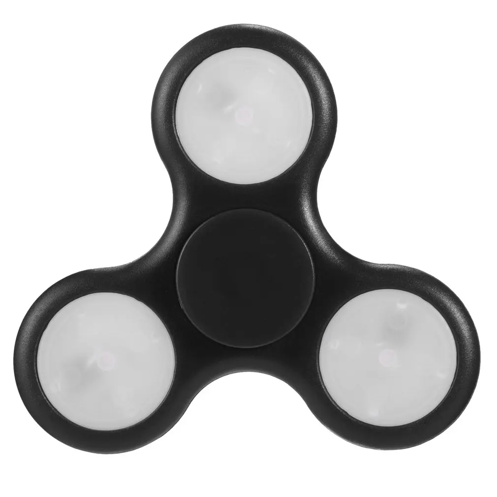 

3 Colors With Switch Detachable LED Lighting Finger Spinner Hand Spinner Fingertip Toy For Autism ADHD Adults Kids Education