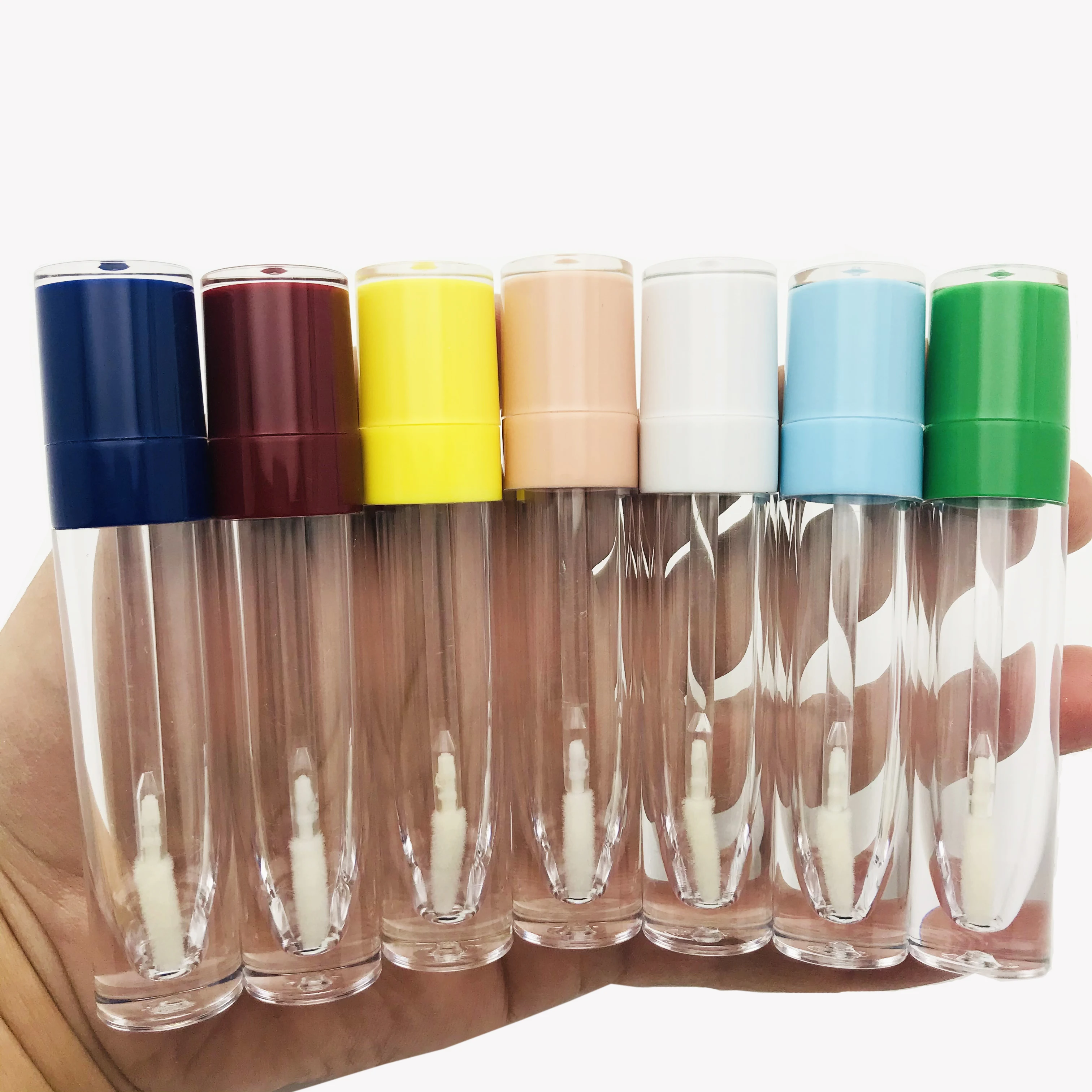 

New 5/10/50pcs 8ML Empty Lip Gloss Tubes DIY Eyeliner Container White Yellow Cap DIY Lip balm lipstick cosmetic packing bottle