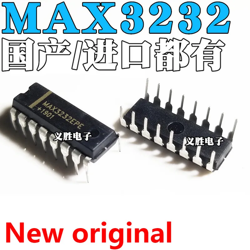 

New and original MAX3232CPE MAX3232EPE DIP16 RS-232 RS - 232 transceiver MAX3232 chip into the DIP - 16, RS - 232 transceiver IC