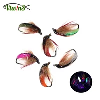 vtwins realistic latex uv caddis pupa nymphs flies artificial insect for fishingtrout fishing fly lure bait fishing accesoris