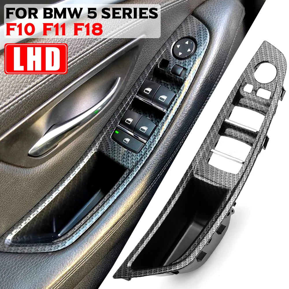 

Carbon Fiber RHD LHD Car Interior Door Handle Fit For BMW 5 series F10 F11 520d 525d 530d 535i Inner Panel Pull Trim Cover