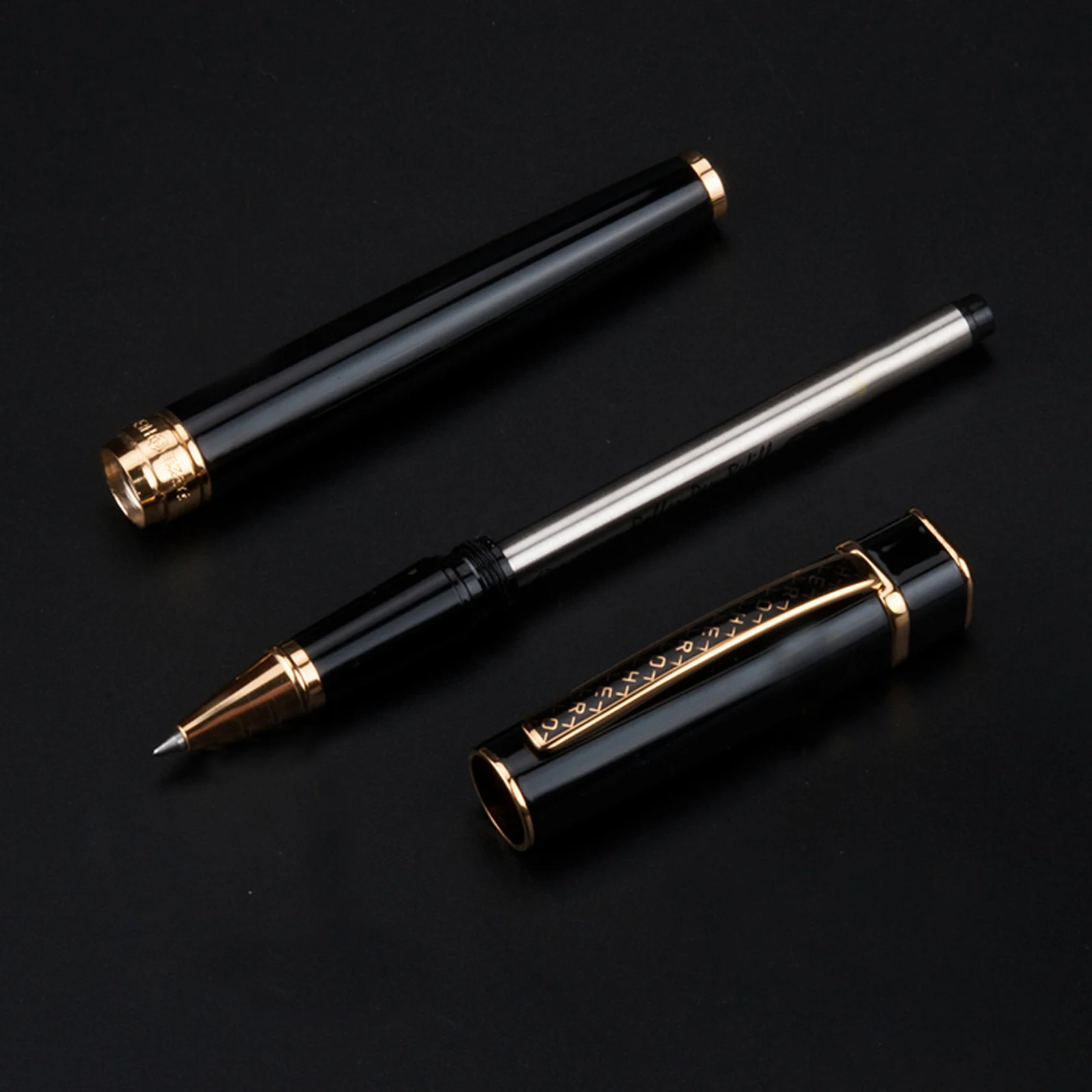 

Новинка HERO 979 шариковая ручка квадратная шапочка зажим для золотых пластин металлические ручки с наконечником 0,7 мм канцелярские товары для...