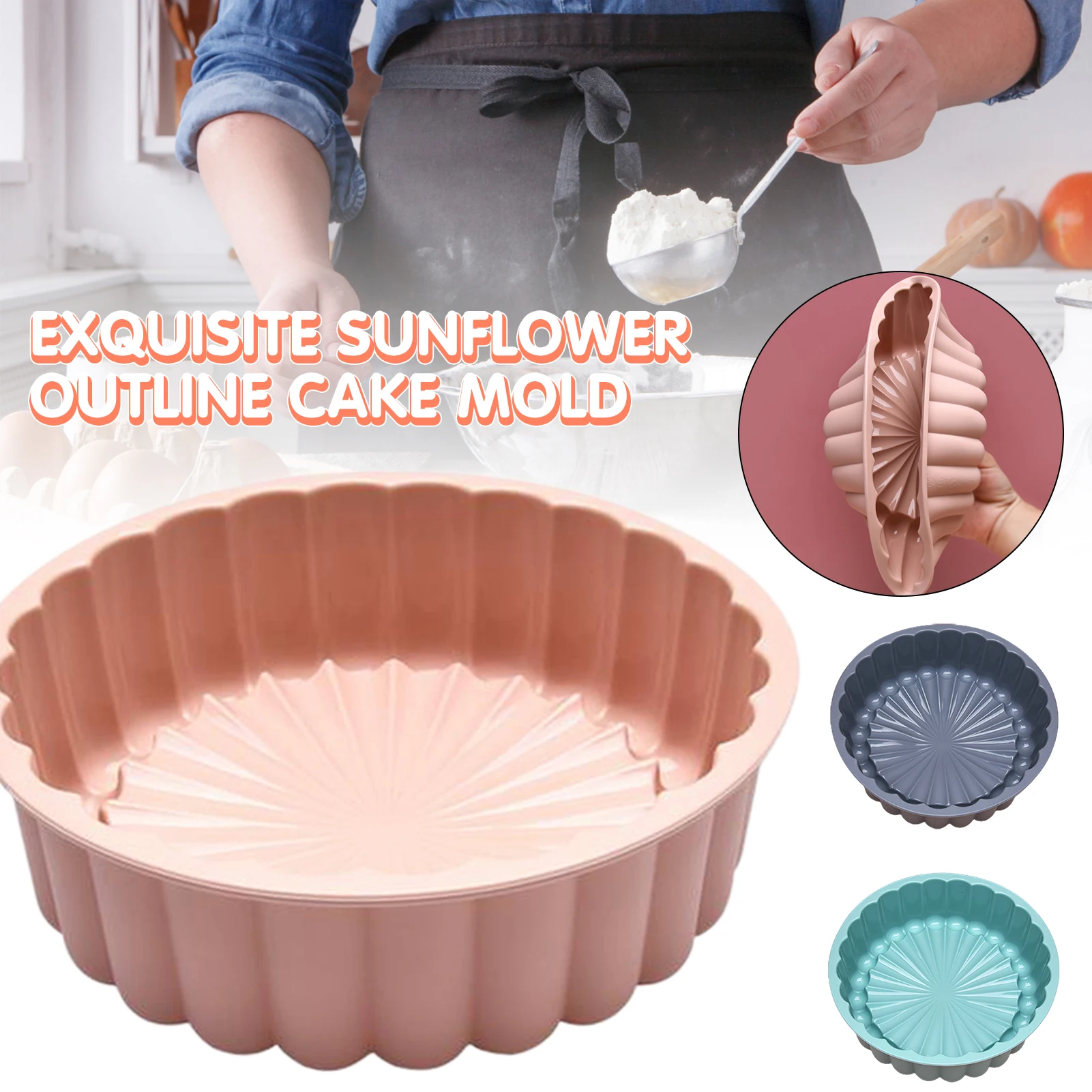 

Silicone Round Cake Stencil Petal Shape Design Cake Flan Cake Tins for Baking Flower Shape Best Gift For Birthday Party DIY B99