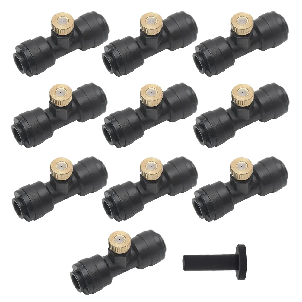 

Slip-Lok Plant Irrigation Low Pressure Tees Sprinkler Plug Cooling System Garden Outdoor Misting Nozzles Kit Flower Greenhouse