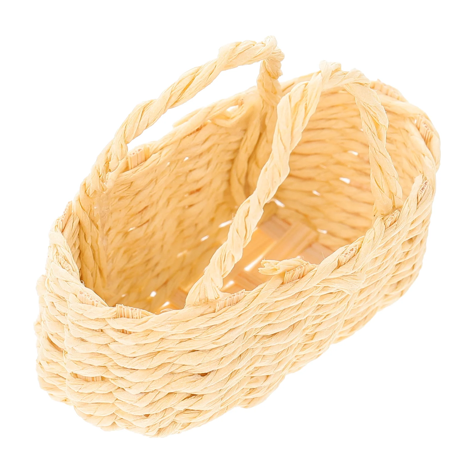 

Basket Baskets Small Flower Storage Woven Miniaturegirl Wedding Favors Party Ornaments Hanging Tree Candy Gift Bread Farmhouse