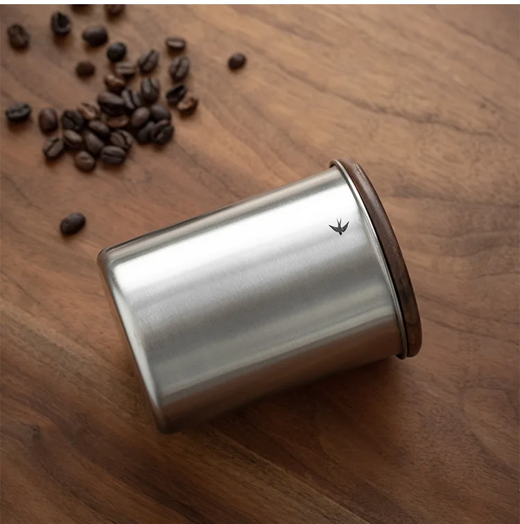 

304 Stainless Steel Coffee Bean Airtight Canister Coffee Tin Bean Seal Container Pot Coffee Powder Foods Tea Nut Storage Jar