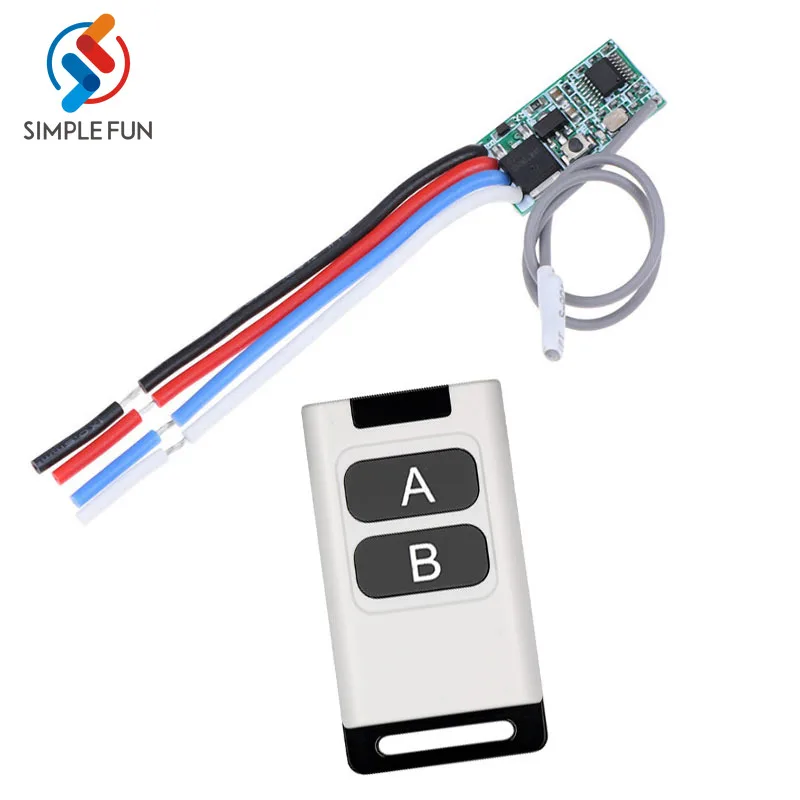 Универсальный радиорелейный приемник с дистанционным управлением 433 МГц 3 6 В