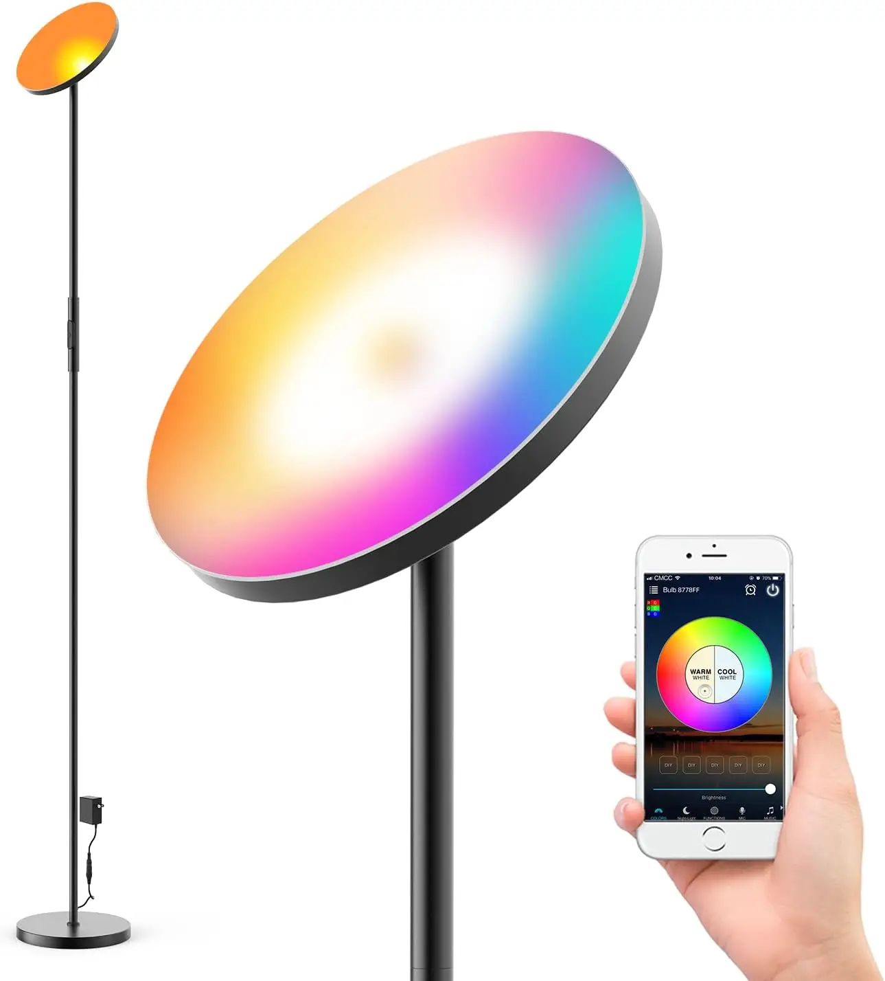 

Lighting Smart LED Floor lamp,APP/Remote Control,with DIY Mode,28+ Scene,Music Sync,Color Changing,Modern Atmosphere Floor lamp