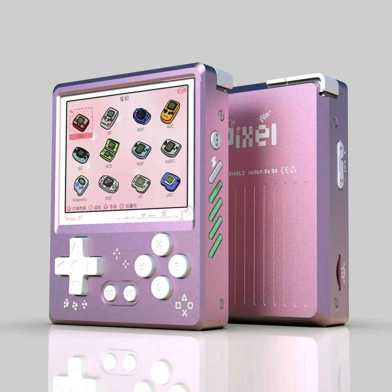 Фото Портативная игровая консоль GKD Pixel 2: Ретро-ностальгия, 2,4-дюймовый игровой контроллер, аркадные игры, цельнометаллический корпус, ЧПУ, индивидуальный подарок №3