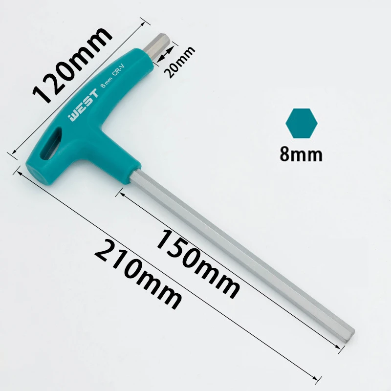   1PCS/6PCS T Handle Hex Allen Key Screws Screwdriver Bike Repair Tools Bicycle Assembly Wrench 2/2.5/3/4/5/6/8mm
