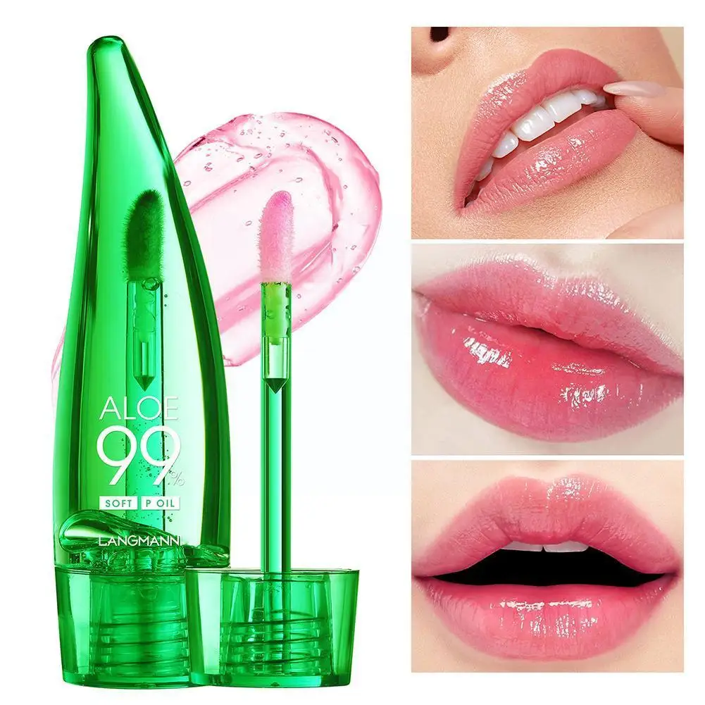 

Moisturizing Natural Aloe Vera Color Changing Lip Gloss Care Temperature Balm Change Nutritious Lipstick Lips Long Lasting G7O9