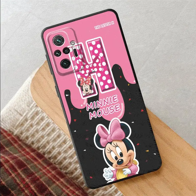 Чехол для телефона Disney Minnie Pink Letters G-L Xiaomi Redmi Note 7 8 T S 10 11 12 Pro Note12ProPlus 13 Note13ProPlus