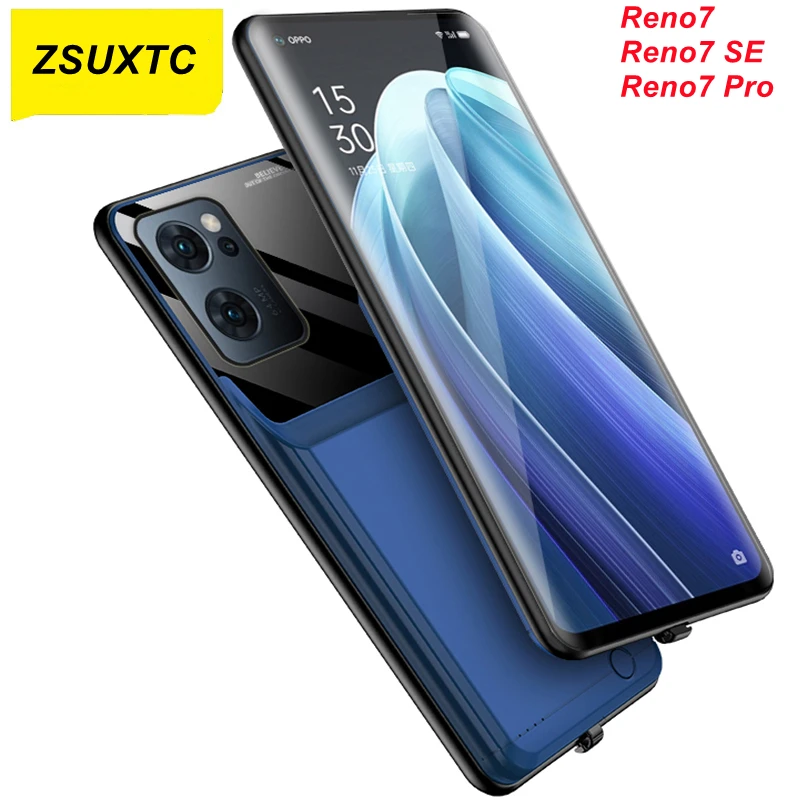 

Чехол для OPPO Reno 7, 10000 мАч, чехол для аккумулятора Reno7 SE Reno 7 Pro, зарядное устройство, внешний аккумулятор для OPPO Reno 7, чехол для аккумулятора