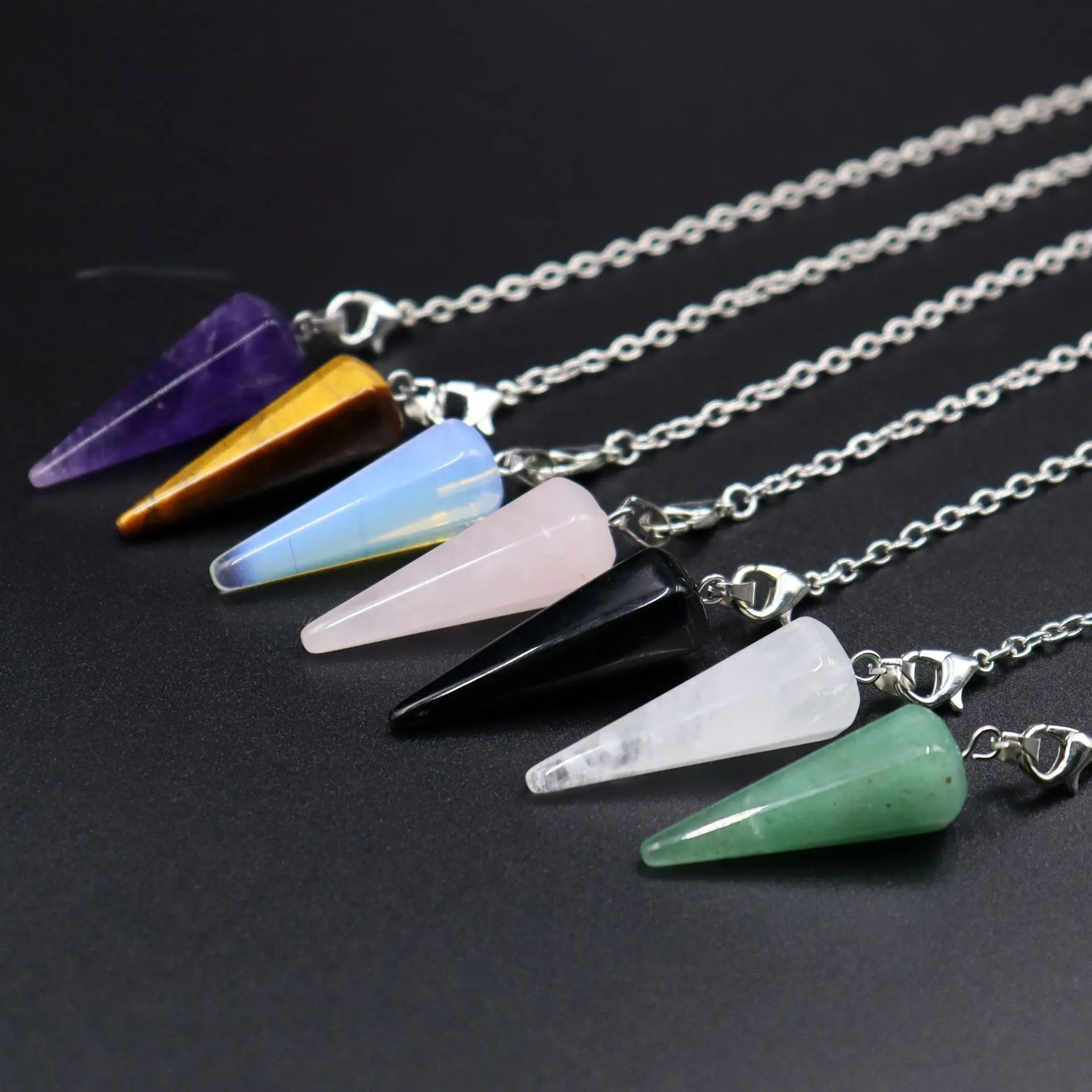 маятник биолокационный Маленькие подвески из настоящего хрусталя, шестигранная точка, натуральный камень, маятник для гадания, новички, Wicca, подвеска для растяжения маятник натуральный камень  электрический X030