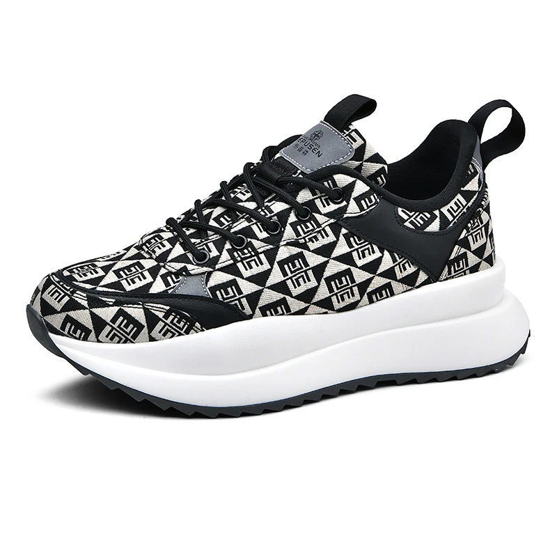 Men's Sports Training Shoes Outdoor Anti-skid Wear-resistant Sports Shoes Men's Sports Shoes Running Shoes Plaid Light Size 39-4