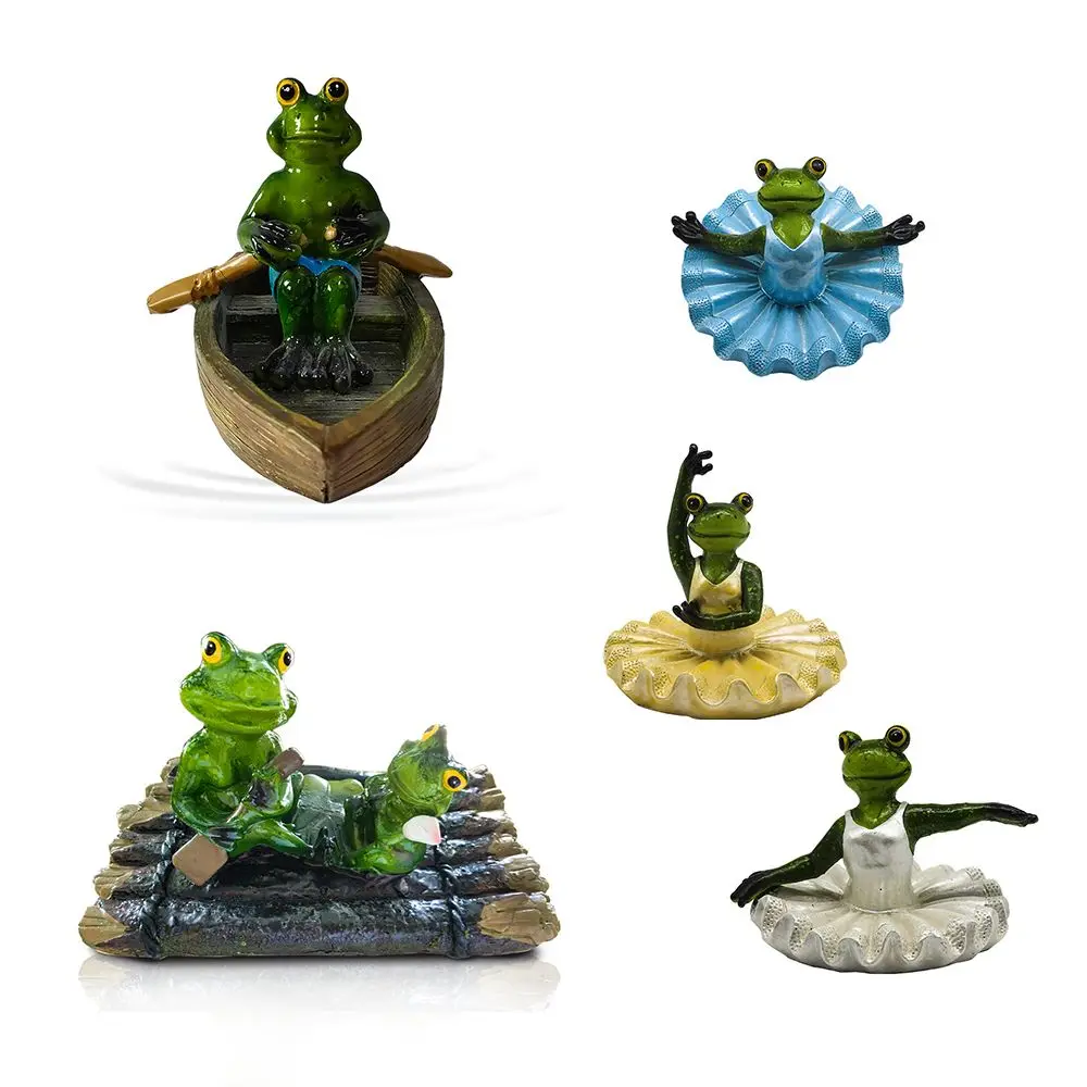 

Landscaping Accessories Water Floating Raft for Pool Frog Ornament Garden Pond Decorative Animal Statue Frog Sculpture