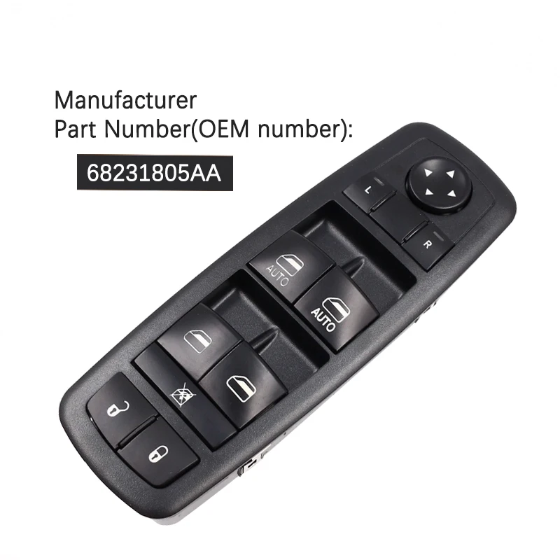 

68231805AA 68139805AB Power Master Window Switch For Dodge Nitro Charger Chrysler 200 300 4-Door 2011 2012 2013 2014 2015 2016