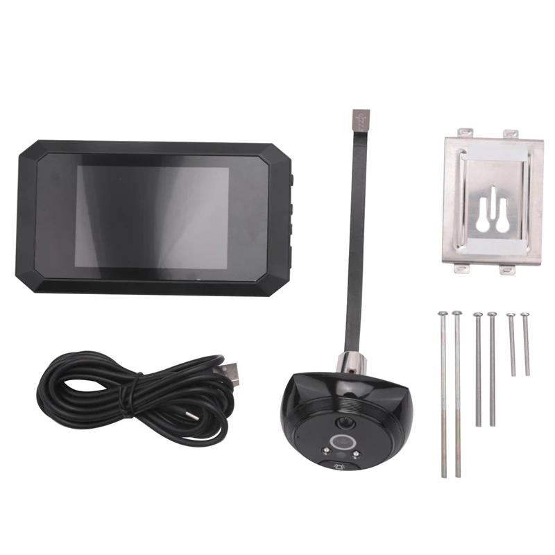 

4.1 Inch LCD Color Screen Smart Video Doorbell 200W HD Night Vision Camera Electronic Cat Eye