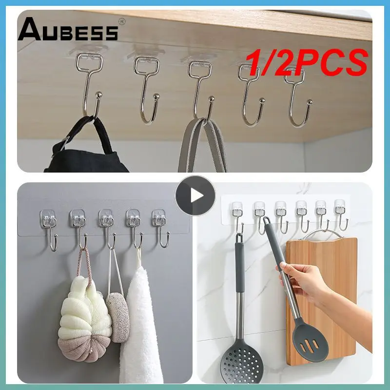 

1/2 шт., настенные крючки для ванной и кухни