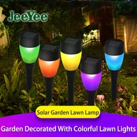 jeeyee 6pcs solar garden light outdoor solar power lantern waterpoof landscape decoration lighting for pathway yard lawn lights