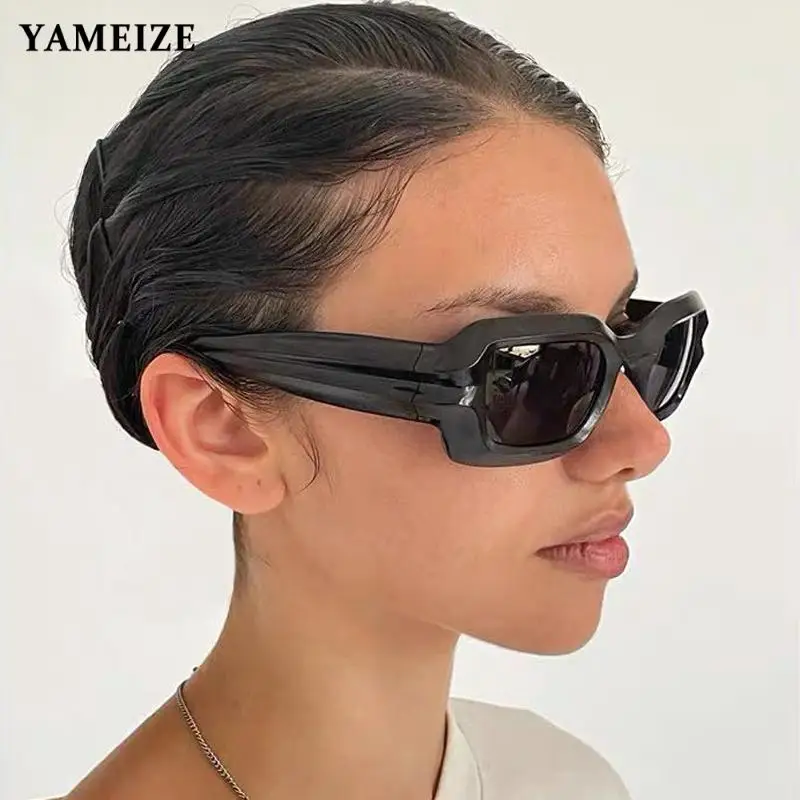 

YAMEIZE Popular Square Frame Sunglasses for Women Retro Punk Rectangle Sun Glasses Men Jelly Color Ladies Eyewear Outdoor Uv400