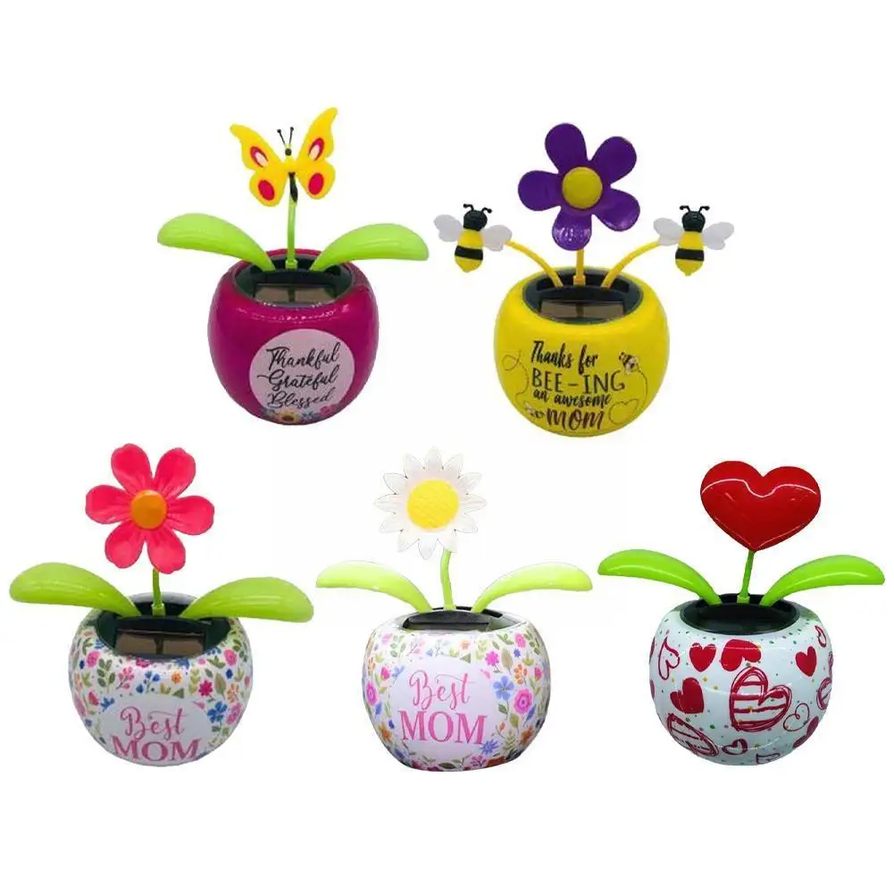 

1pcs Solar Powered Dancing Flowers Swinging Toys Funny Shaking Auto-swinging Ornaments Kids Car Gift Electric Decorati Z3t8