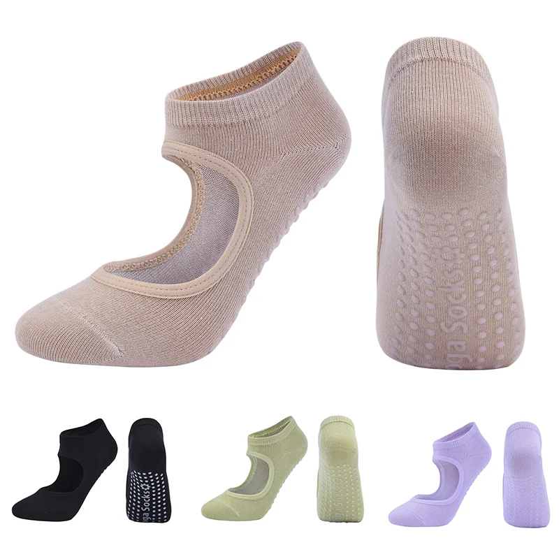 

Нескользящие женские носки для Пилатес фитнес спортзал Спорт балет танец босиком тренировка батут носки дропшиппинг