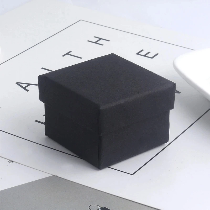 20 шт. черный дорожный органайзер для ювелирных изделий коробка из крафт-бумаги