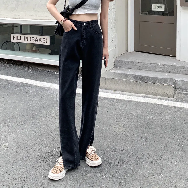 

Woman Jeans High Waist Clothes Wide Leg Denim Clothing Blue Streetwear Vintage Quality 2022 Fashion Harajuku Straight Pants