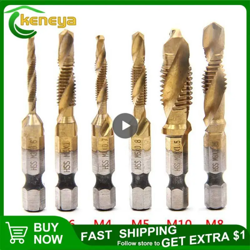 

1~10PCS Innovation Corner Integrated Spiral Cord Tap Drill Composite Tap Diamond Diamond Screw Thread Metric Tap Drill Bits