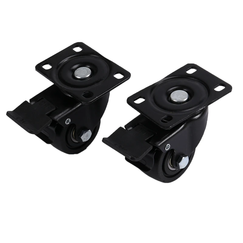 

Heavy Duty Casters With Brakes, Table Casters With Safety Double Lock, Floor Protection, Swivel Rubber Casters