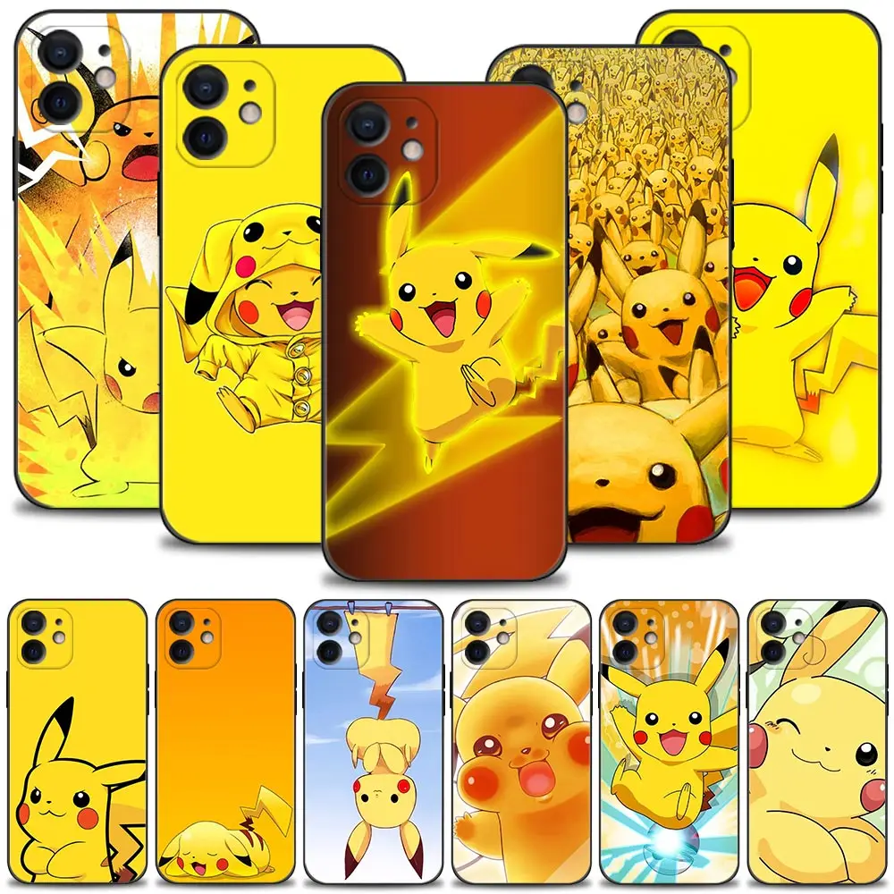 

Case For Apple iPhone 13 12 11 Pro Max Mini XS Max XR X 7 8 6 6S Plus 5 5S SE 2020 Phone Cover Pokemon Cartoon Lightning Pikachu