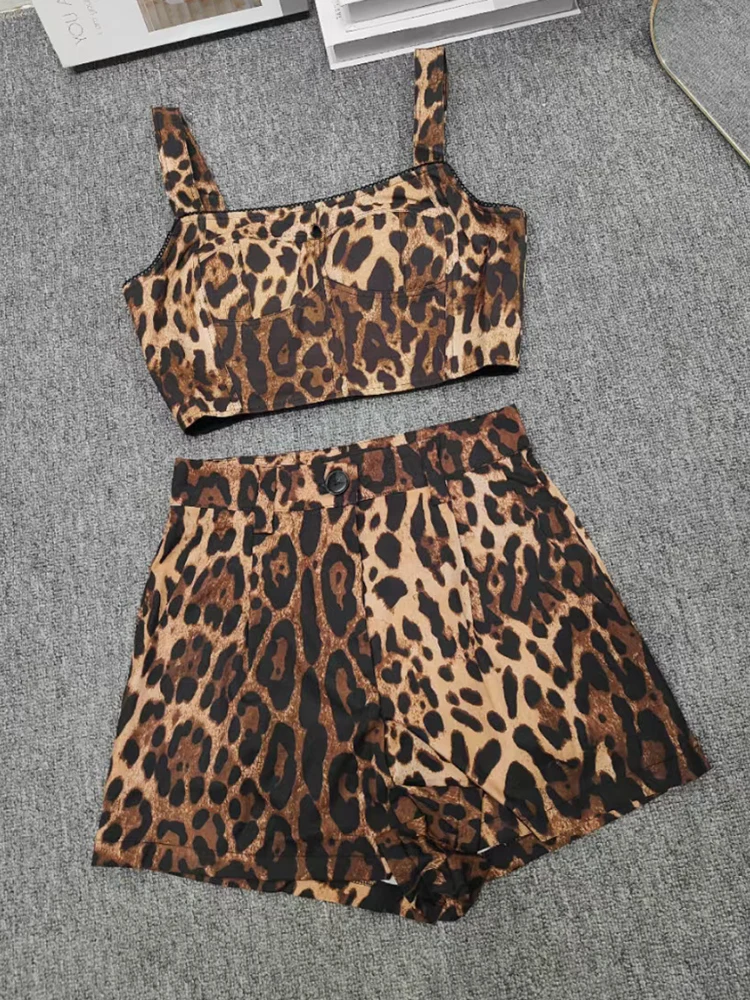 ity retro czerwony kwiat porcelanowy nadruk halter top klatka piersiowa dwuczęściowy zestaw 2024 letni damski nowy + proste krótkie gorące