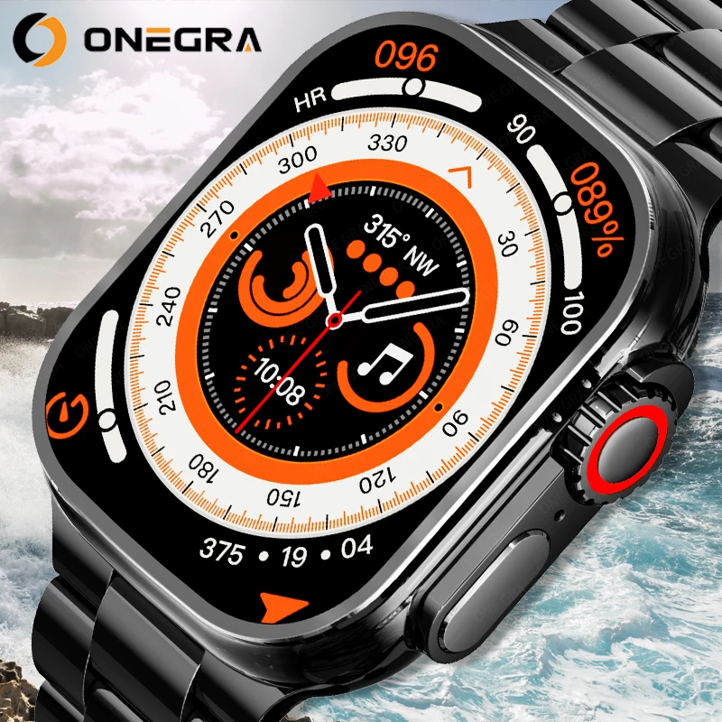 AMOLED Screen HK8 Pro Max Ultra 2.12 Inch Smart Watch Men Series 8 49mm 1:1 Compass NFC High Refresh Rtae Smartwatch Sport Watch