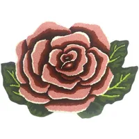 Europe and the United States style best-selling fashion personalized design doormat blue rose pattern embroidery carpet