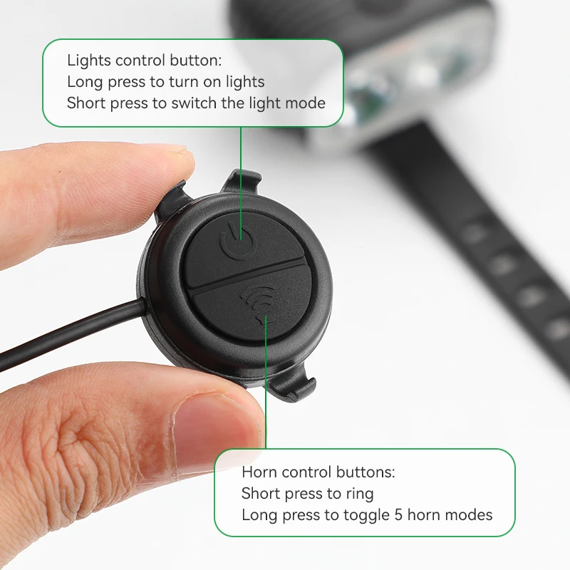 Велосипедная фара звуковой сигнал 2-в-1 ближний и дальний свет 2/4 лампы проводной