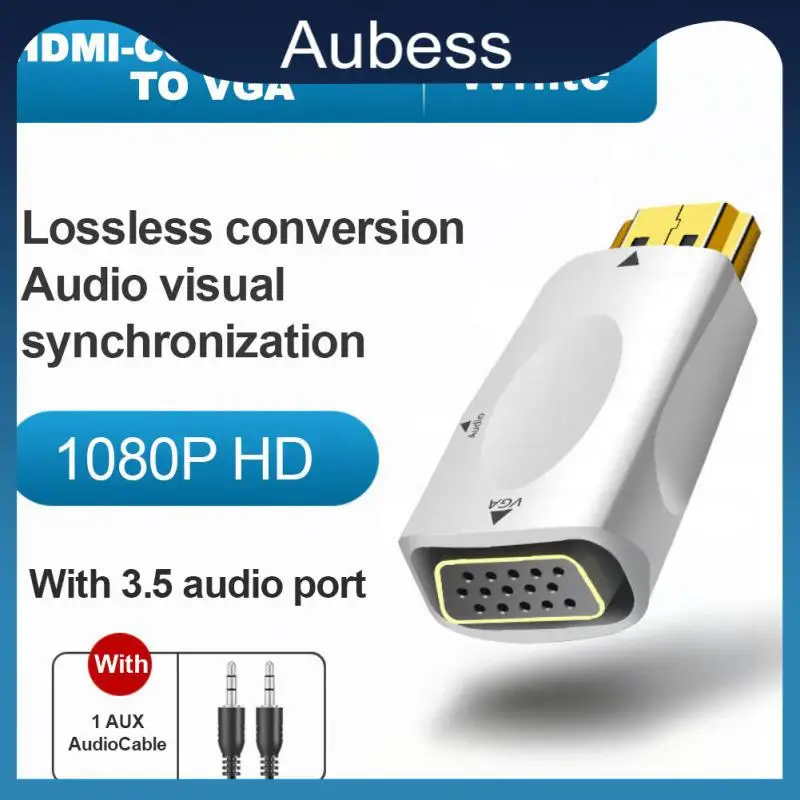 

Small Male To Famale Converter Adapter Hd 1080p Aux Audio Cable Digital-to-analog Converter 3.5 Mm Jack Audio Portable