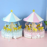 1 set carousel candy box for kids birthday baby shower decoration wedding favors gift packaging case paper boxes party supplies