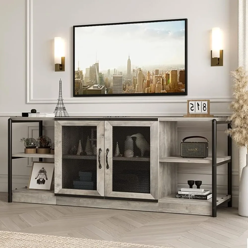 

Industrial Entertainment Center TV Media Console Table Television Stands Free Shipping Furniture TV Stand for 63 Inch TV Living