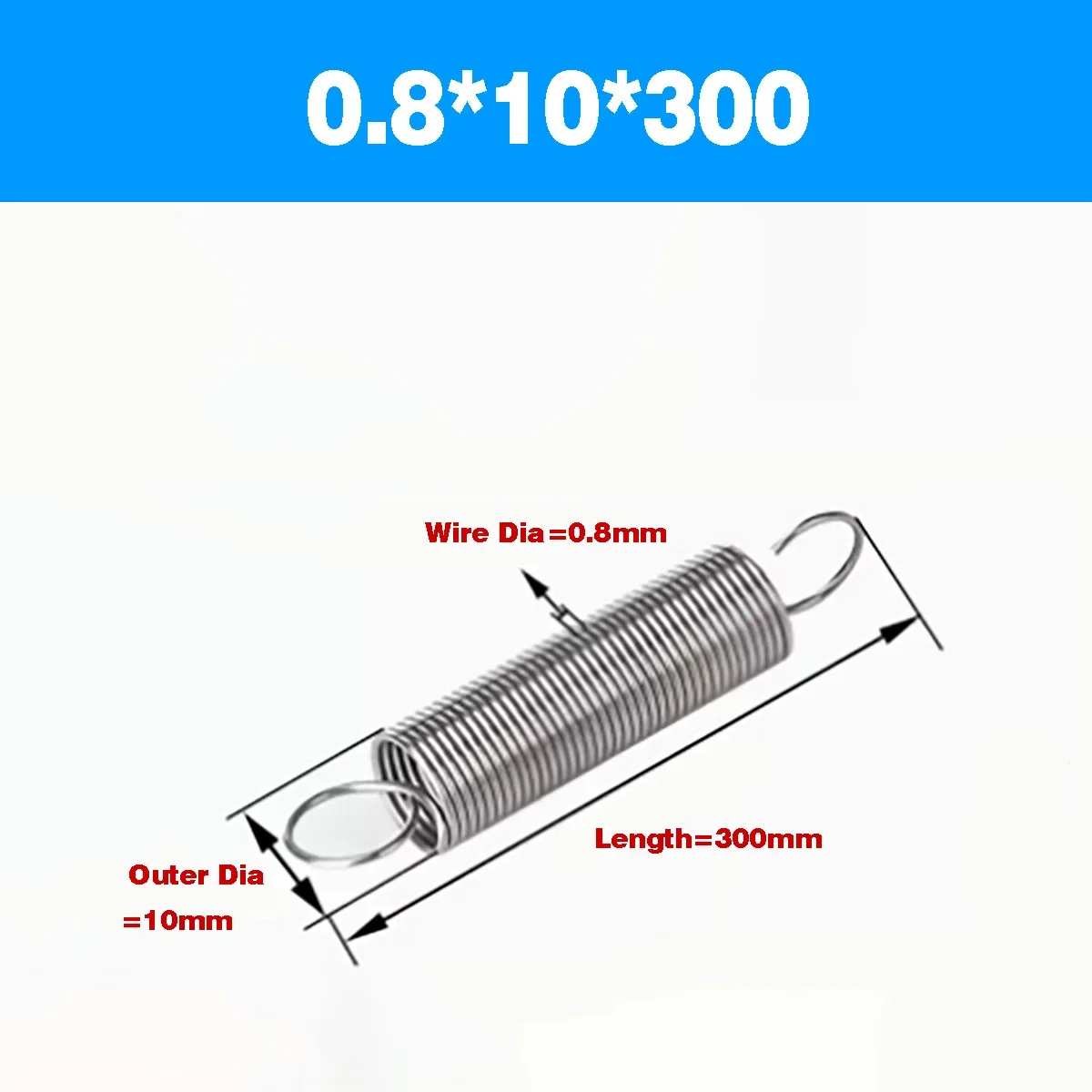 

Натяжная пружина из нержавейки 304 с крючком