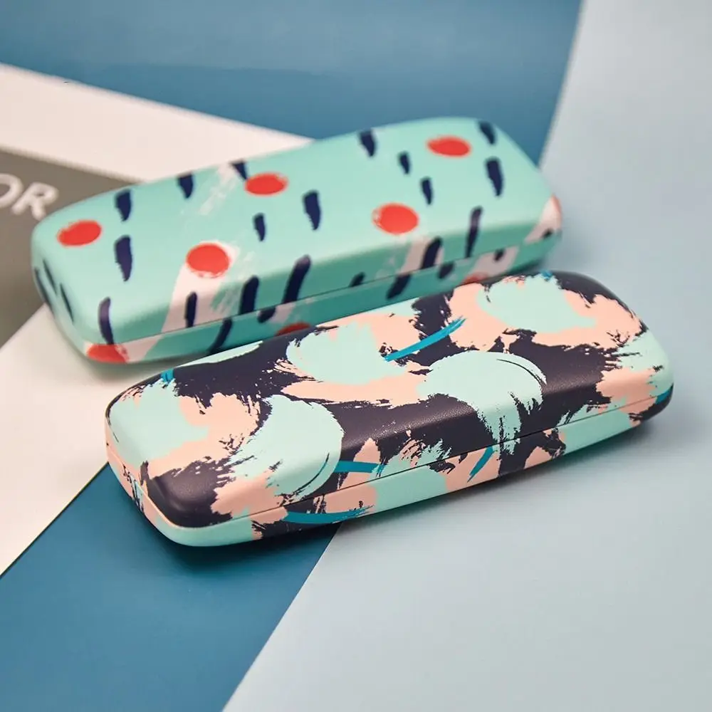 

Mimiyou, высококачественные полиуретановые чехлы для очков с принтом, Модная Портативная прямоугольная сумка для солнцезащитных очков, защитная коробка для очков