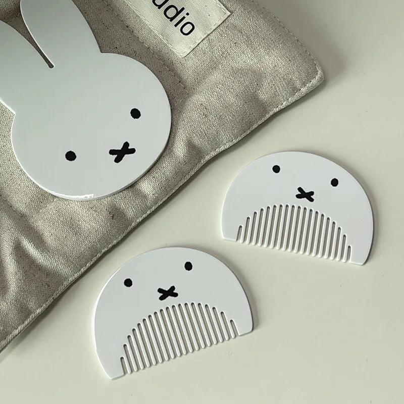 Kawaii милая расческа с кроликом Miffy зеркало для макияжа Advanced Sense Ins портативная