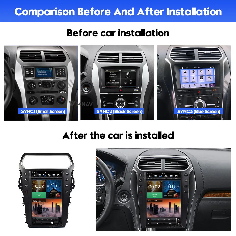 for Ford Explorer Car Stereo 2011-2019 autoradio 2 din Android car radio multimedia player vertical touch screen Head Unit GPS |
