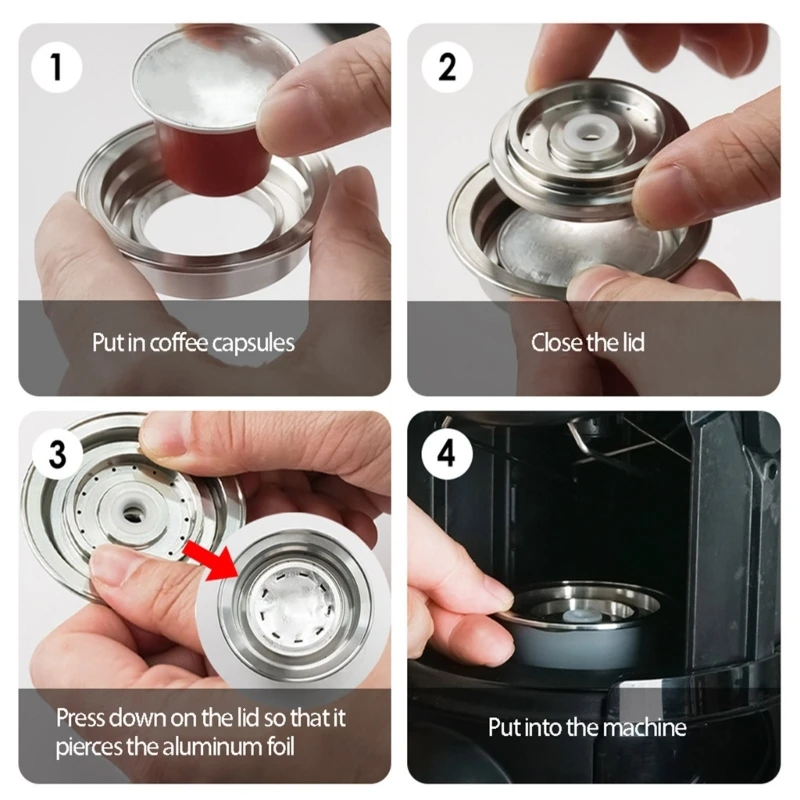 Многоразовые капсулы для кофе из нержавеющей стали адаптер капсул Vertuo Barista