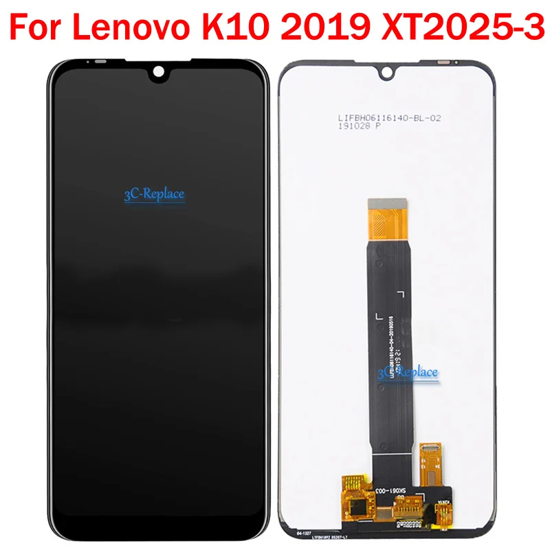 Черный 6 1 дюймовый для Lenovo K10 2019 Φ ЖК-экран дисплей Сенсорная панель дигитайзер в