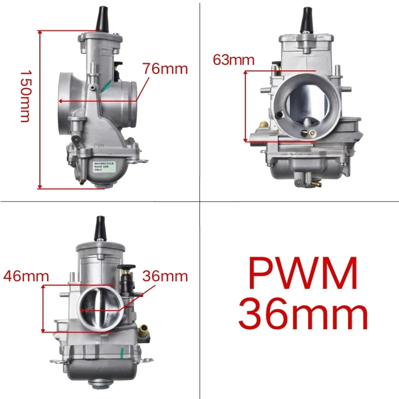 

Универсальный для Keihin PWM 34 36 38 40 42 мм KTM 250CC 2-тактный скутер ATV Racing Carb карбюратор мотоцикла