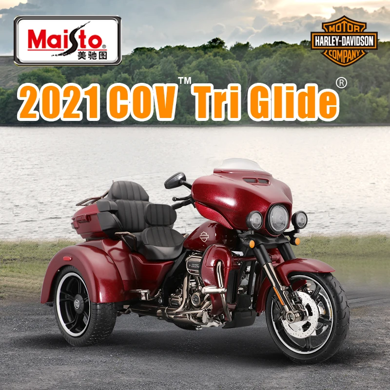 

Maisto 1:12 Harley-davidson CVO Tri Glide Motocycle Alloy Moto Model Collectible Toys For Adults Children