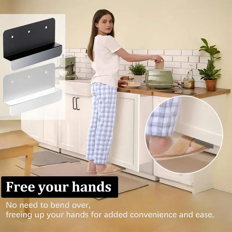 Мусорный бак для ног мебельная ручка без рук быстро открывающийся шкаф ножка